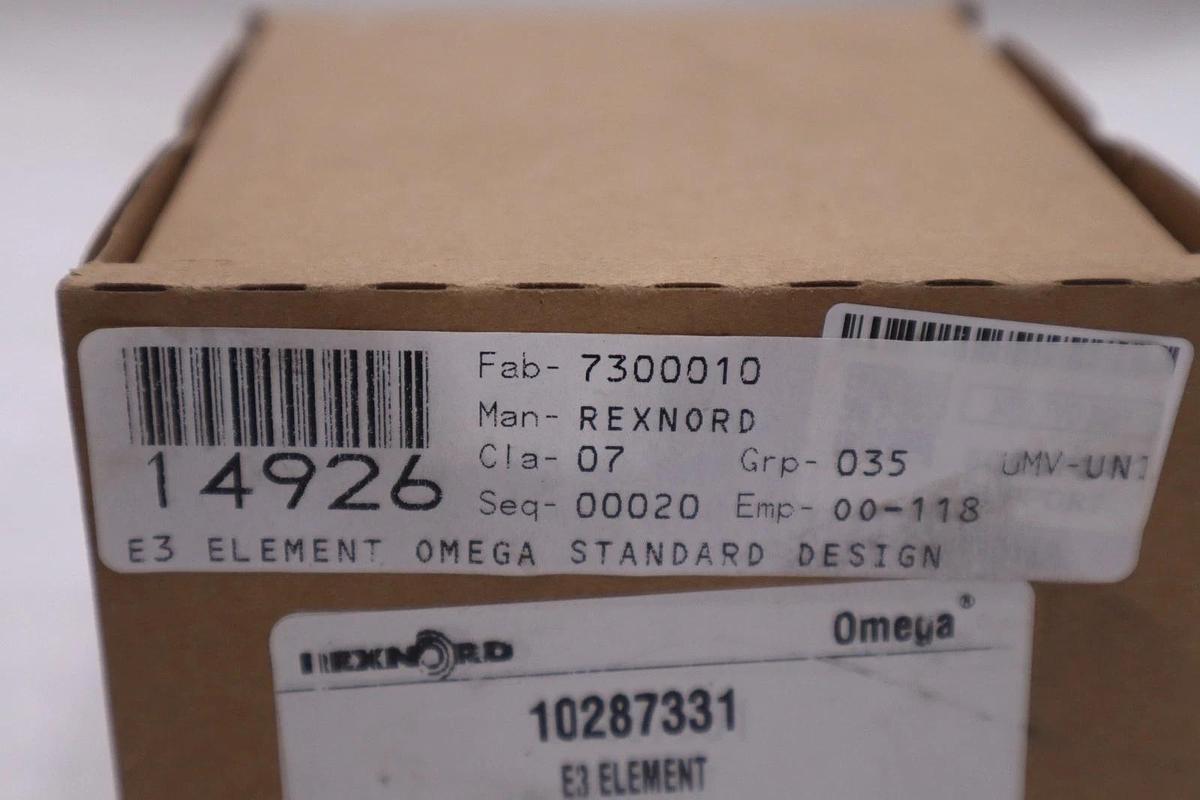 Used Rexnord Omega E3 Element 10287331 - NEW IN BOX - STOCK GF431A