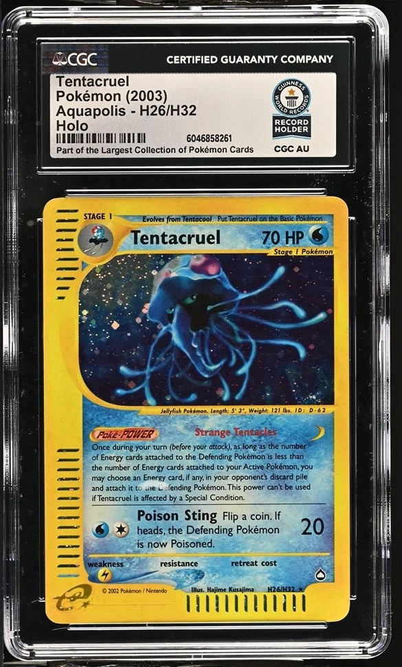 Used 2003 Tentacruel H26/H32 HOLO RARE Aquapolis Pokemon CGC WORLD RECORD 1/1