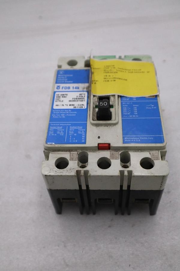 Used WESTINGHOUSE FDB3050L 50A 600VAC STOCK CC223