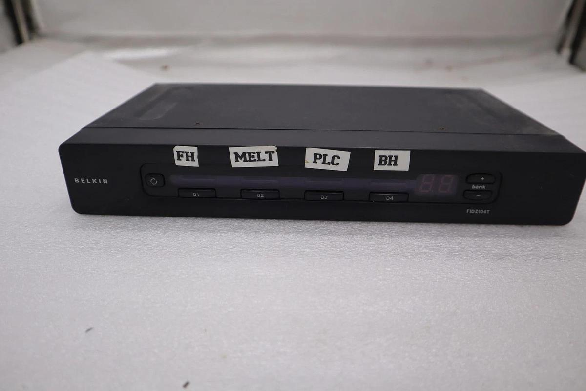 Used Belkin F1DZ104T OmniView SE Plus Series 4-Port KVM Switch STOCK H1102A