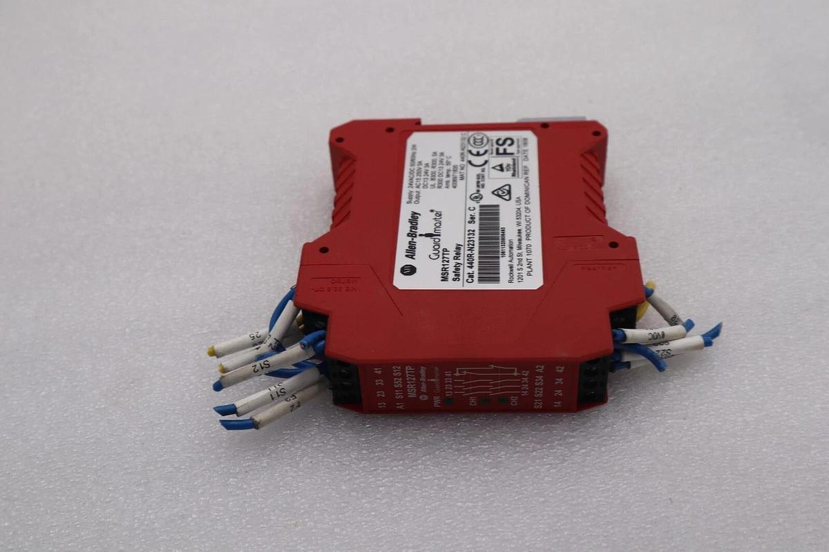 Used Allen Bradley 440R-N23132 /C, Safety Relay, Guard Master MSR127TP STOCK L-695