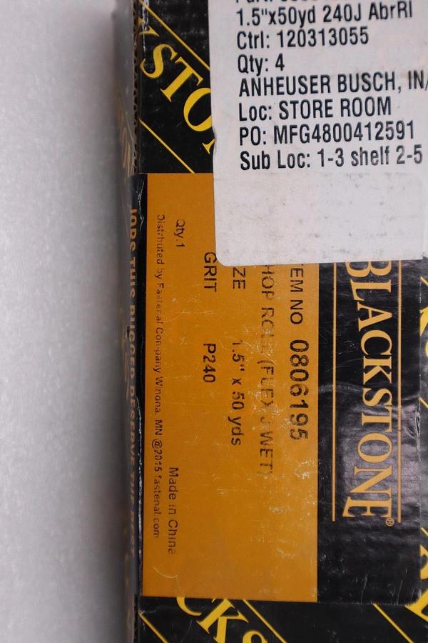 Used Blackstone 0806195 Abrasives Sanding Shop Roll STOCK H1292A