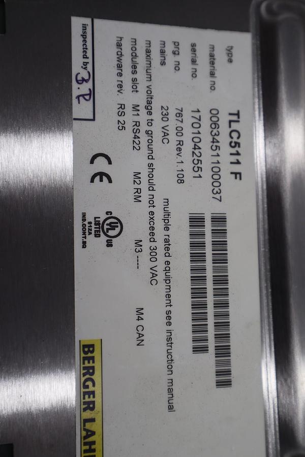 Used Bereger Lahr TLC511 F Servo Drive POSITIONING CONTROLLER 5 AMP STOCK B-699