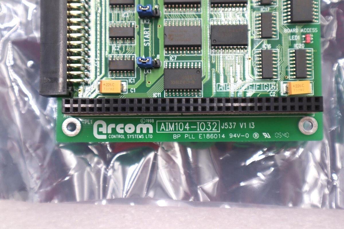 Used ARCOM CONROL SYSTEMS LTD AIM104-I032 J537 V1 13 BP PLL E186014 94V-0 STOCK #2736