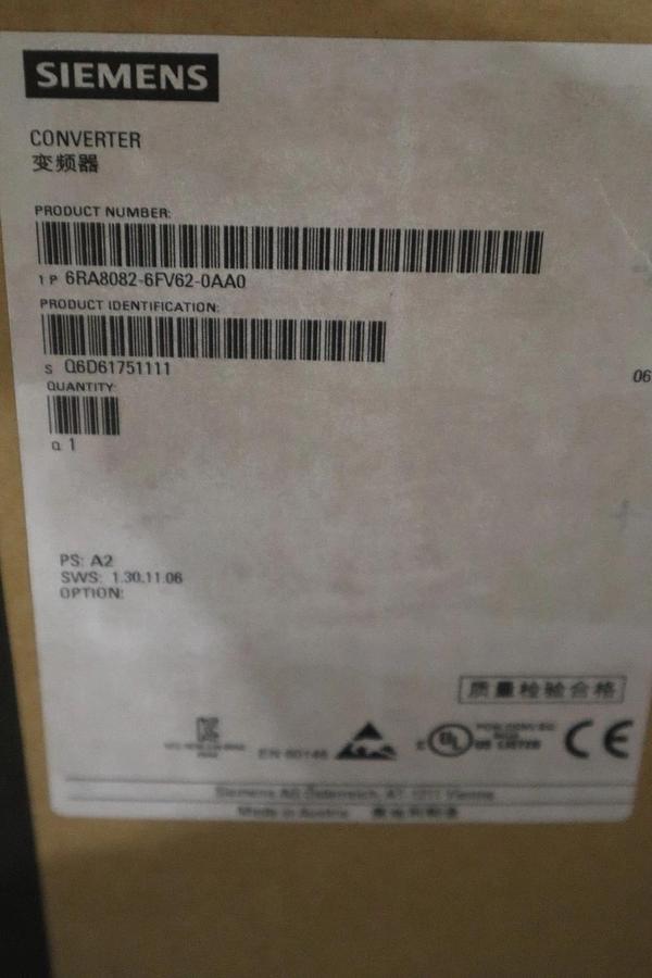 Used SINAMICS DCM DC CONVERTER  6RA8082-6FV62-0AA0 / 6RA80826FV620AA0 NEW STOCK GF225