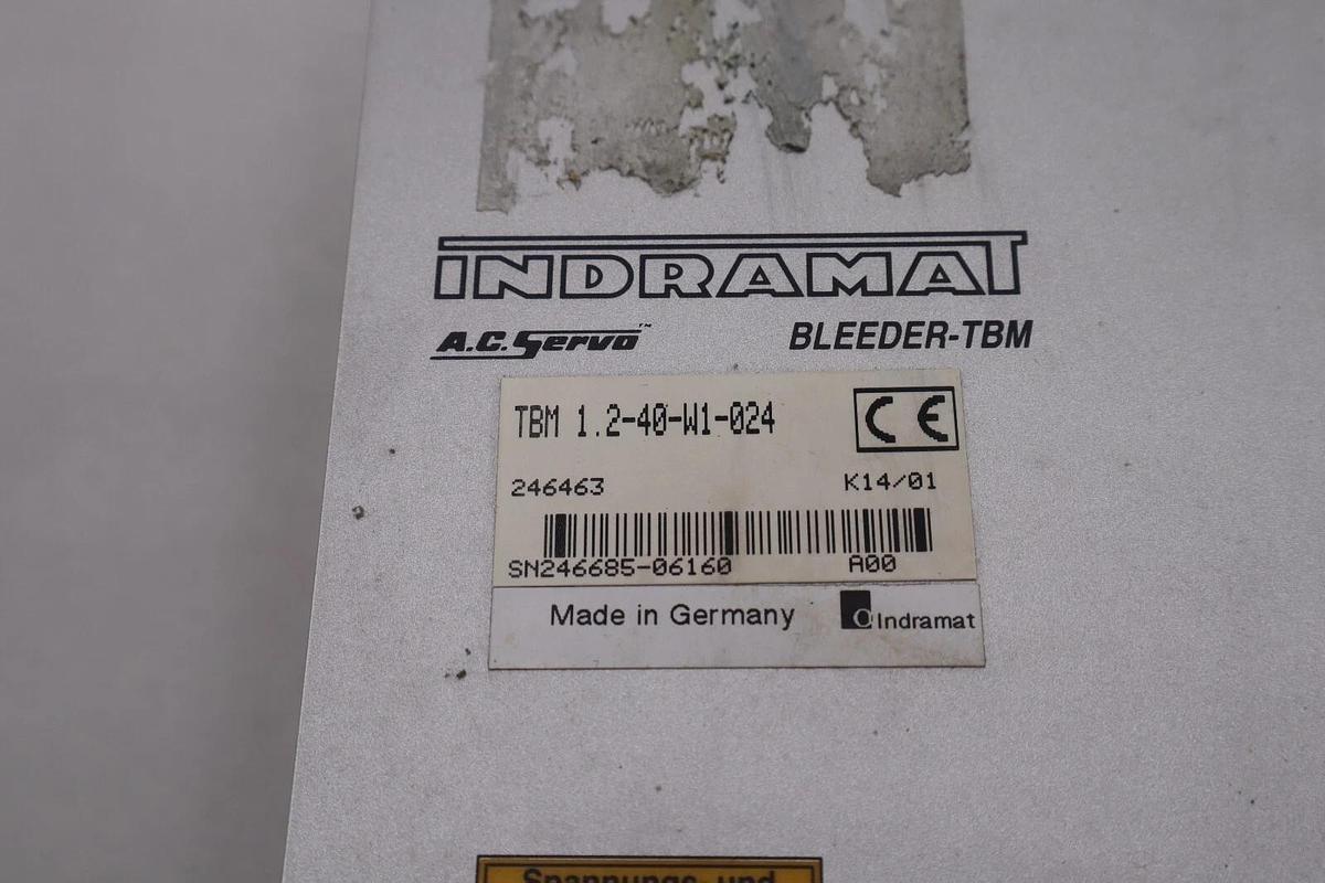NEW Indramat TBM 1.2-40-W1-024 AC Servo Bleeder-TBM Bosch Stock 2214