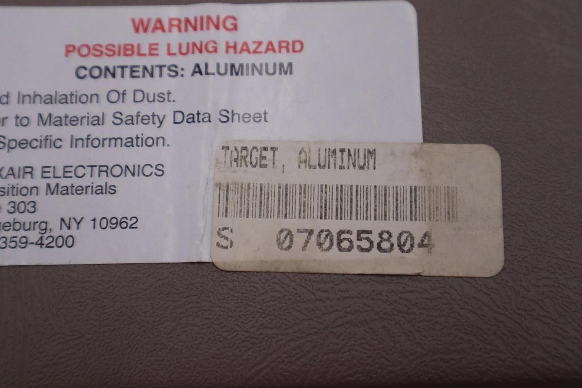 Used Praxair Electronics MRCFAL0021407 Aluminum, 5n5, Inset, CHI 4PCE New #2673