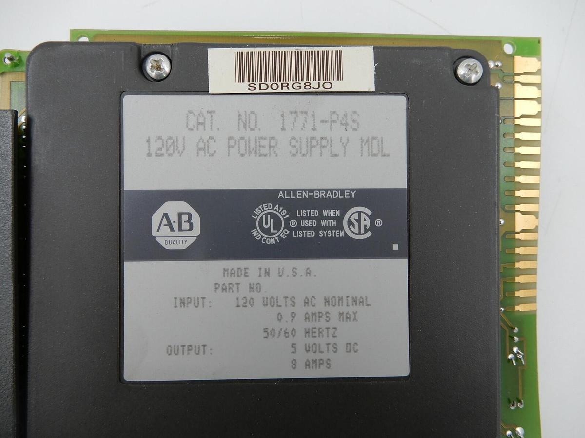 Used ALLEN BRADLEY PLC AC POWER SUPPLY MODULE 1771-P4S 120V STOCK 551