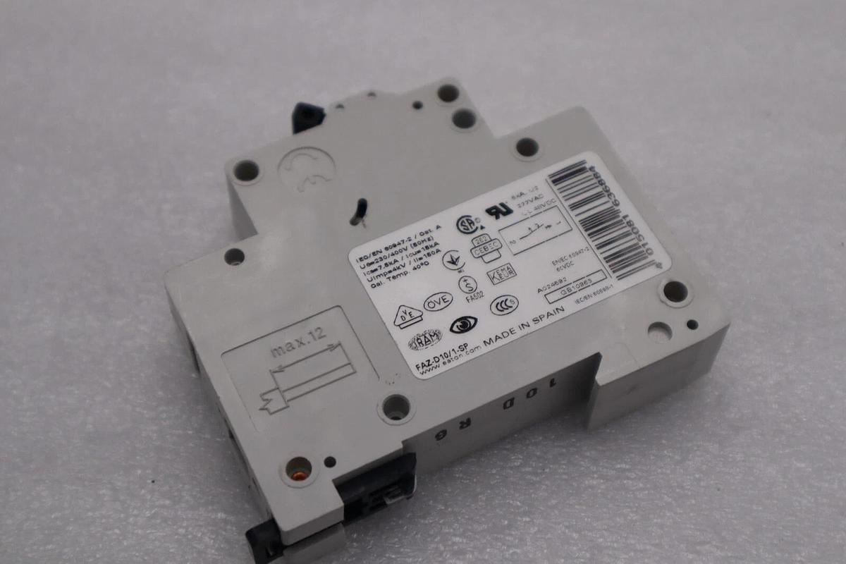 Used NEW OPEN BOX Eaton FAZ-D10/1-SP Circuit Breaker STOCK L-350-C