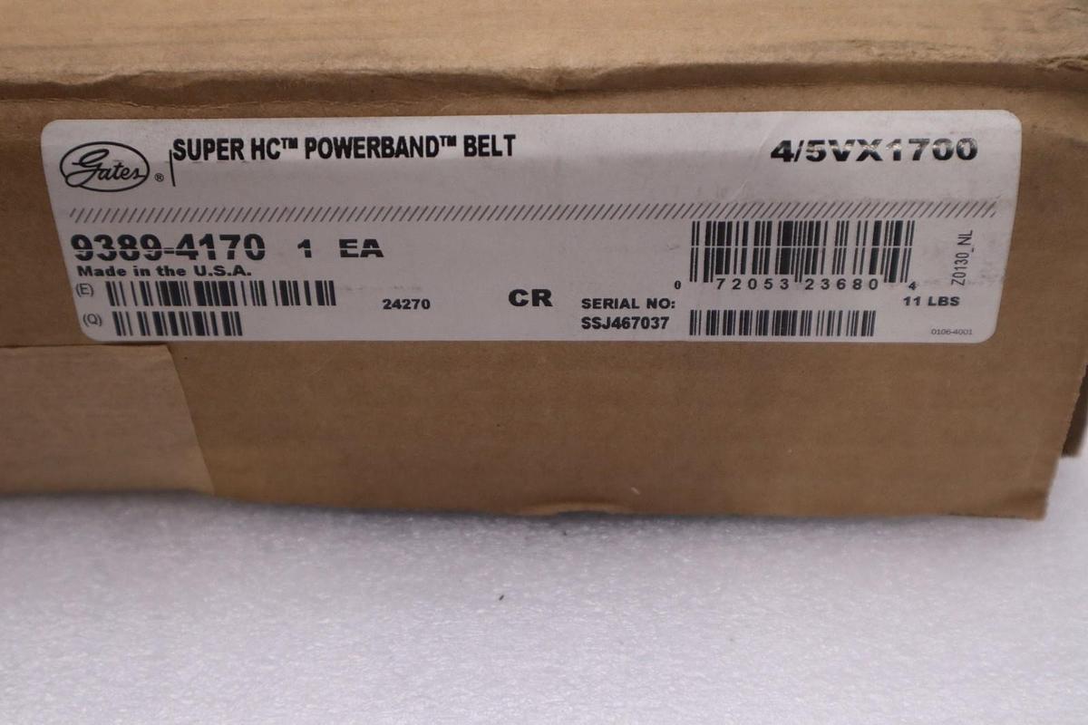 GATES 4/5VX1700 9389-4170 SUPER HC POWERBAND BELT - STOCK K4040