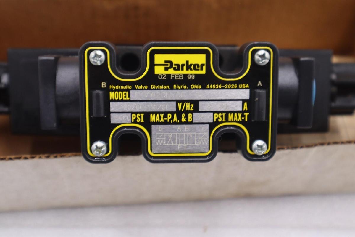 Used PARKER D1VW2CNYCF4-75 110/120V .42A 4000PSI NSMP STOCK 4002