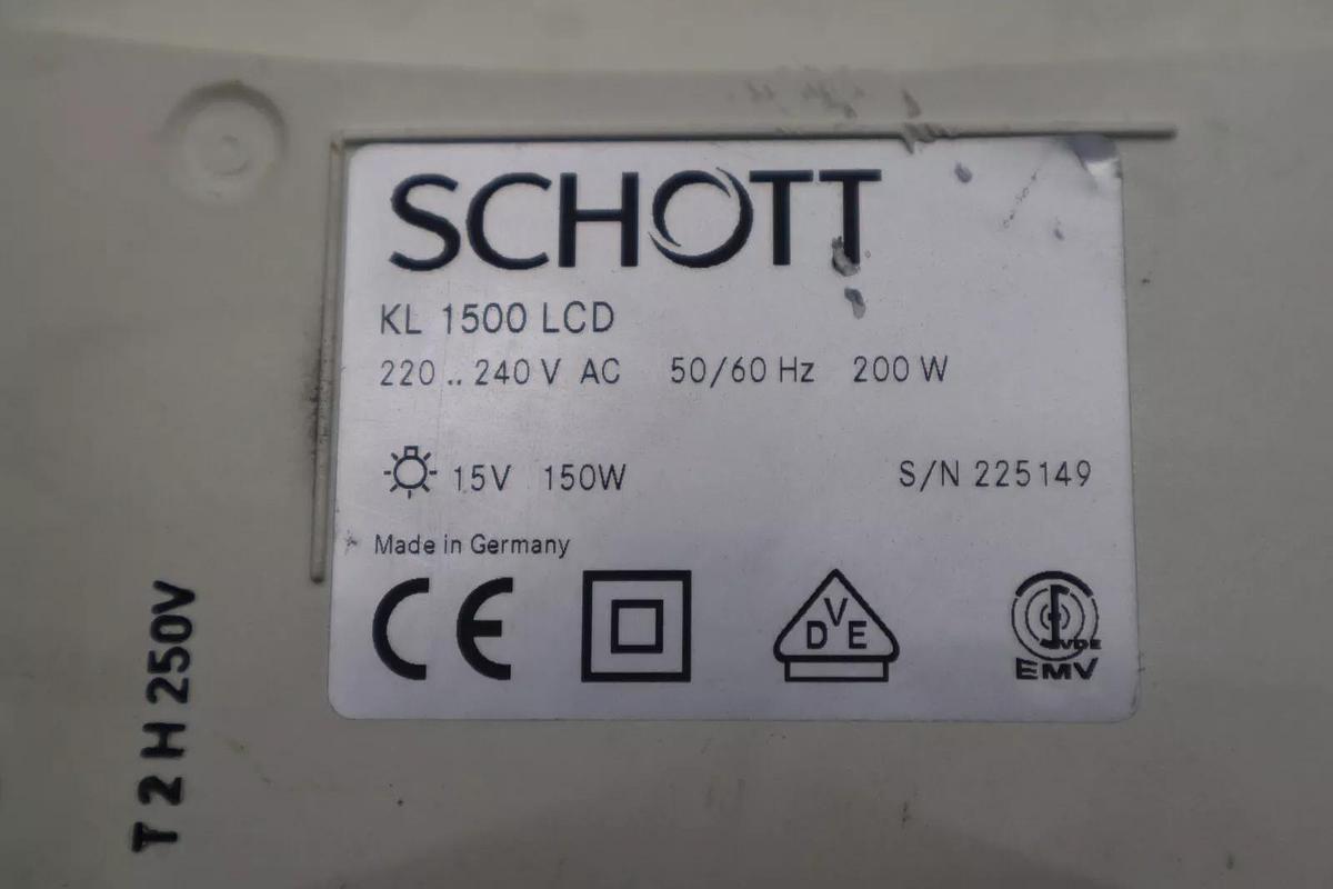 Used Schott KL 1500 LCD Fiber Optic Light Source STOCK 1390-C