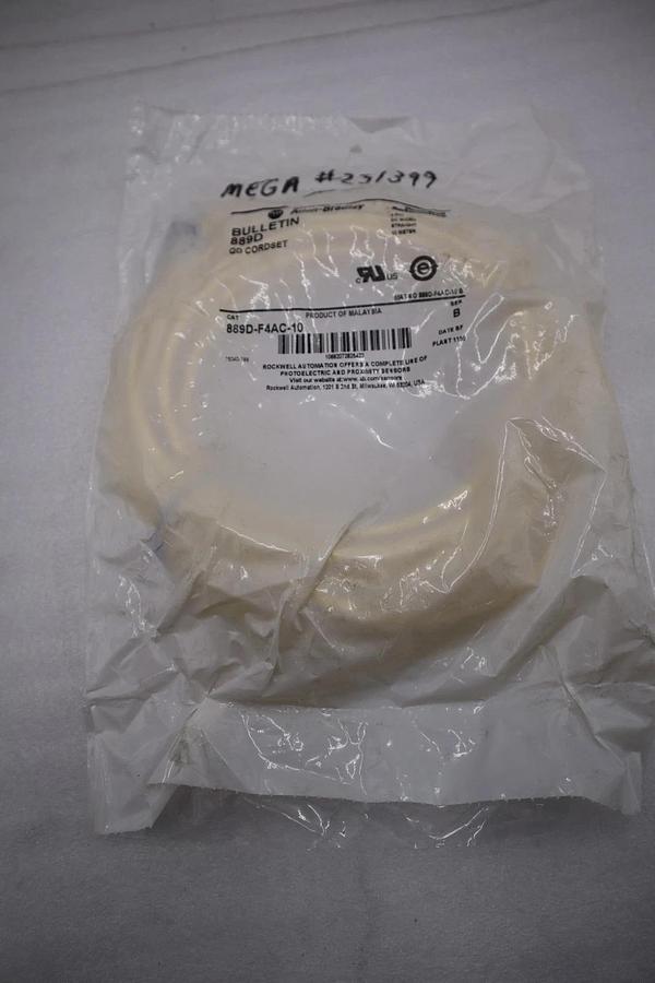 Used LOT OF 2 ALLEN BRADLEY 889D-F4AC-10 Cable 4 PIN DC MICRO STRAIGHT - STOCK GF264A