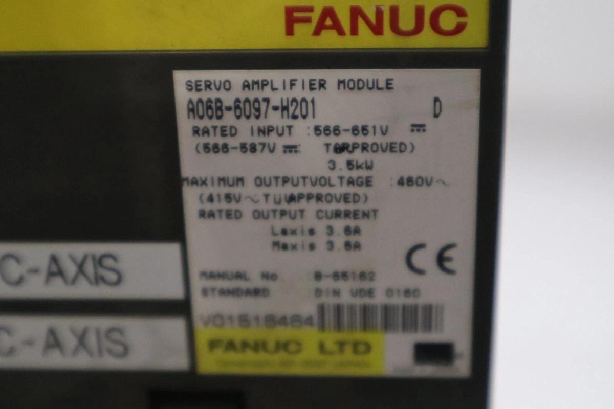 Used Fanuc A06B-6097-H201 Servo Amplifier Module STOCK 2303-D