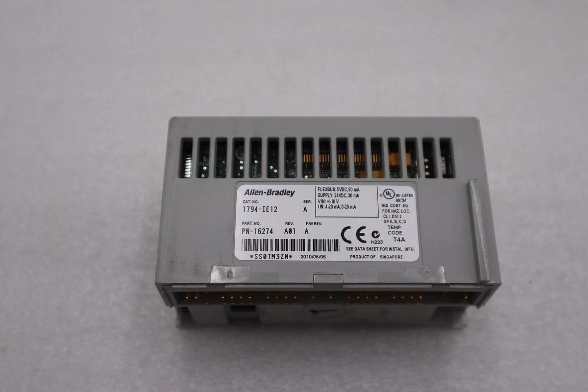 Used Allen Bradley 1794-IE12 /A Flex I/O Analog Input Module 12-Ch STOCK H129A