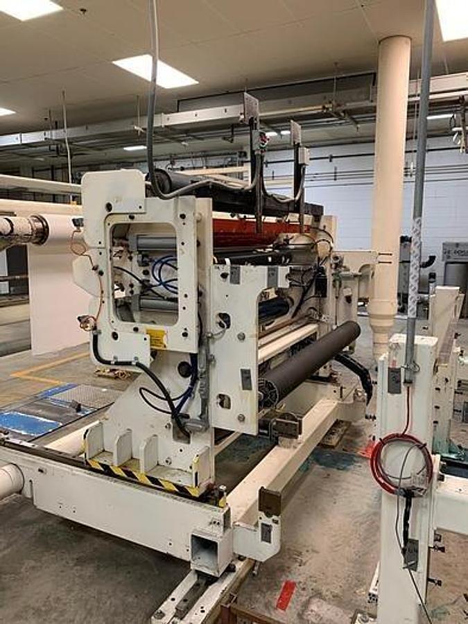 Used 66" GEOMETRICS SHAFTLESS TURRET UNWIND WITH SPLICING 40" OD CAPACITY