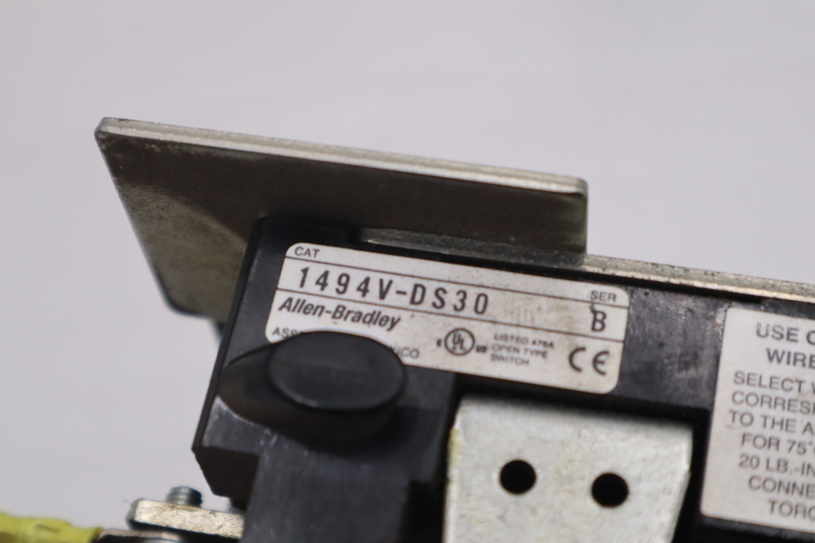 Used Allen Bradley 1494V-DS30 Disconnect 30 Amp 600 VAC Ser. D STOCK 5848