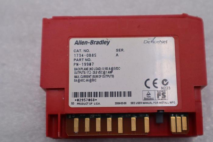 Used Allen-Bradley 1734-OB8S Safety Output Module STOCK B-1545