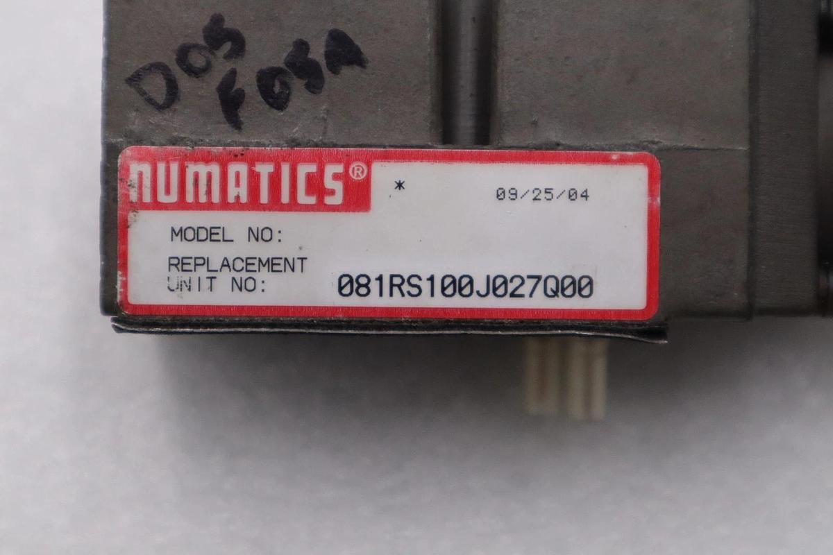 Used NUMATICS 081RS100J027Q00 REGULATOR VALVE STOCK H1568A