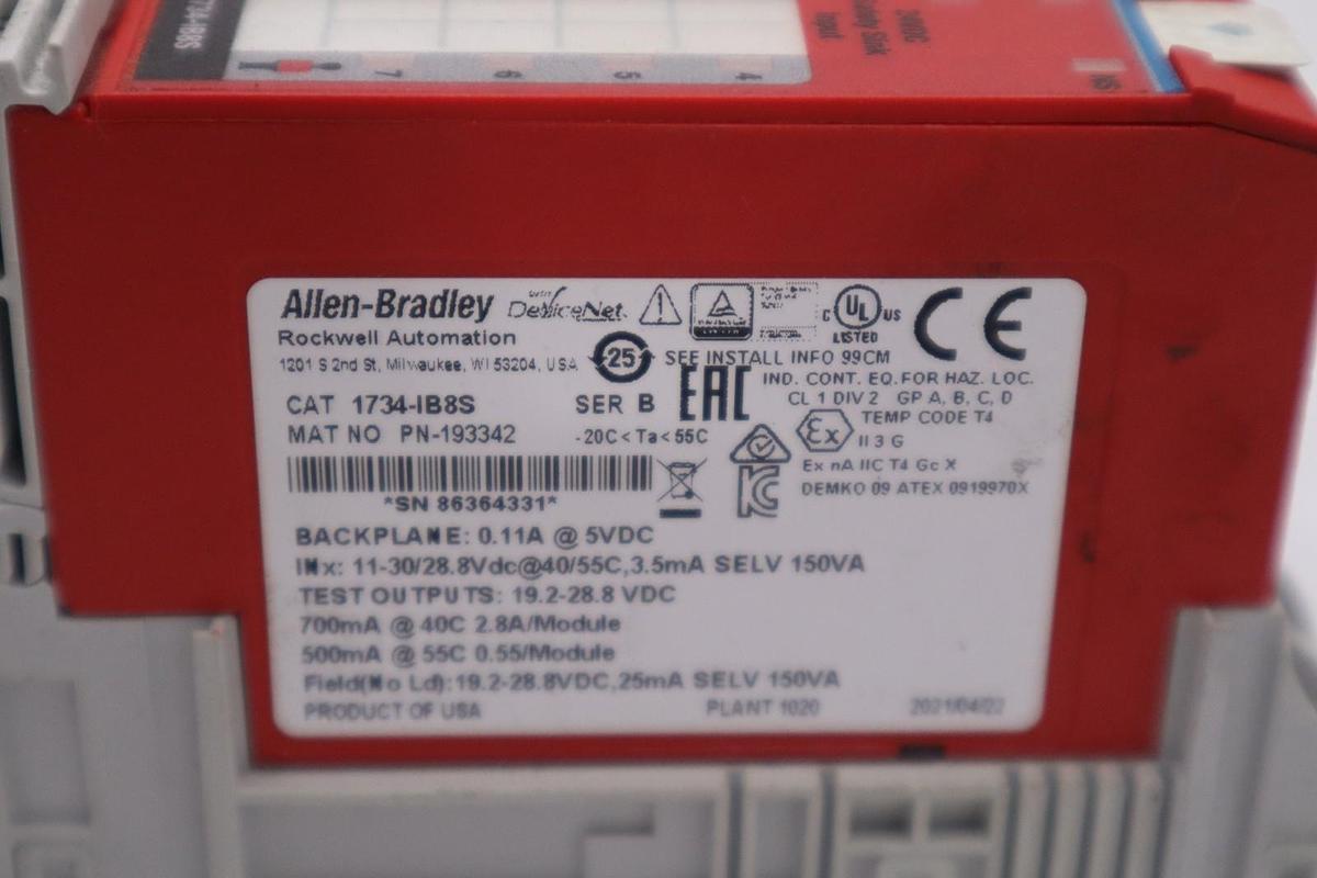 Used LOT OF 1734 ALLEN BRADLEY MODULES (AS PHOTOGRAPHED) STOCK G-396B