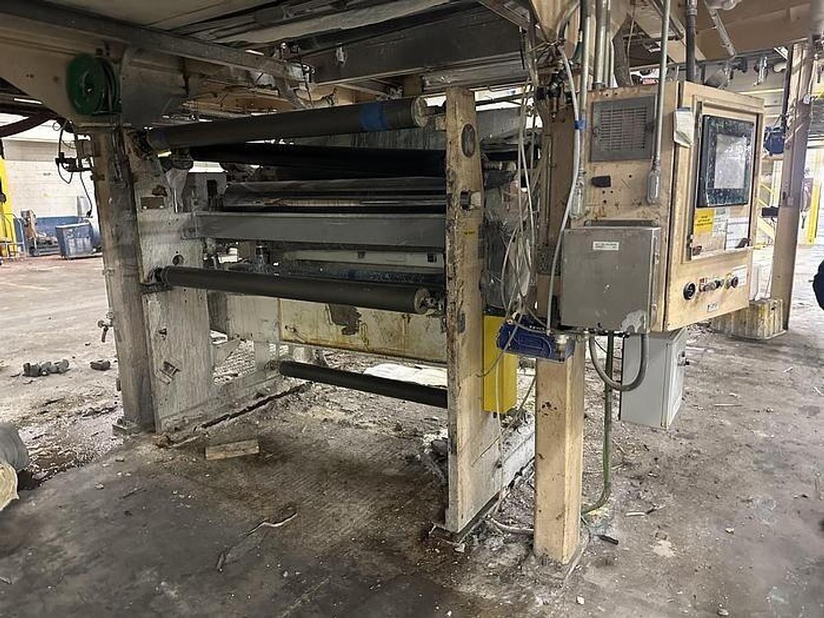 Used 62" BLACK CLAWSON AIR KNIFE COATER WITH MAYER ROD ASSEMBLY