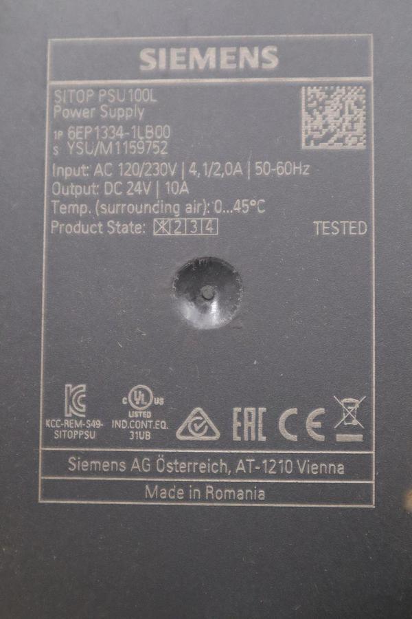 Used NEW OPEN BOX SIEMENS 6EP1334-1LB00 POWER SUPPLY SITOP PSU100L STK H990A