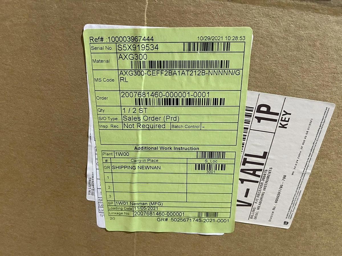 Used NEW 12” YOKOGAWA FLOWMETER AXG300 / axg300-ceff2ba1at212bnnnnn/grl Stock S-266