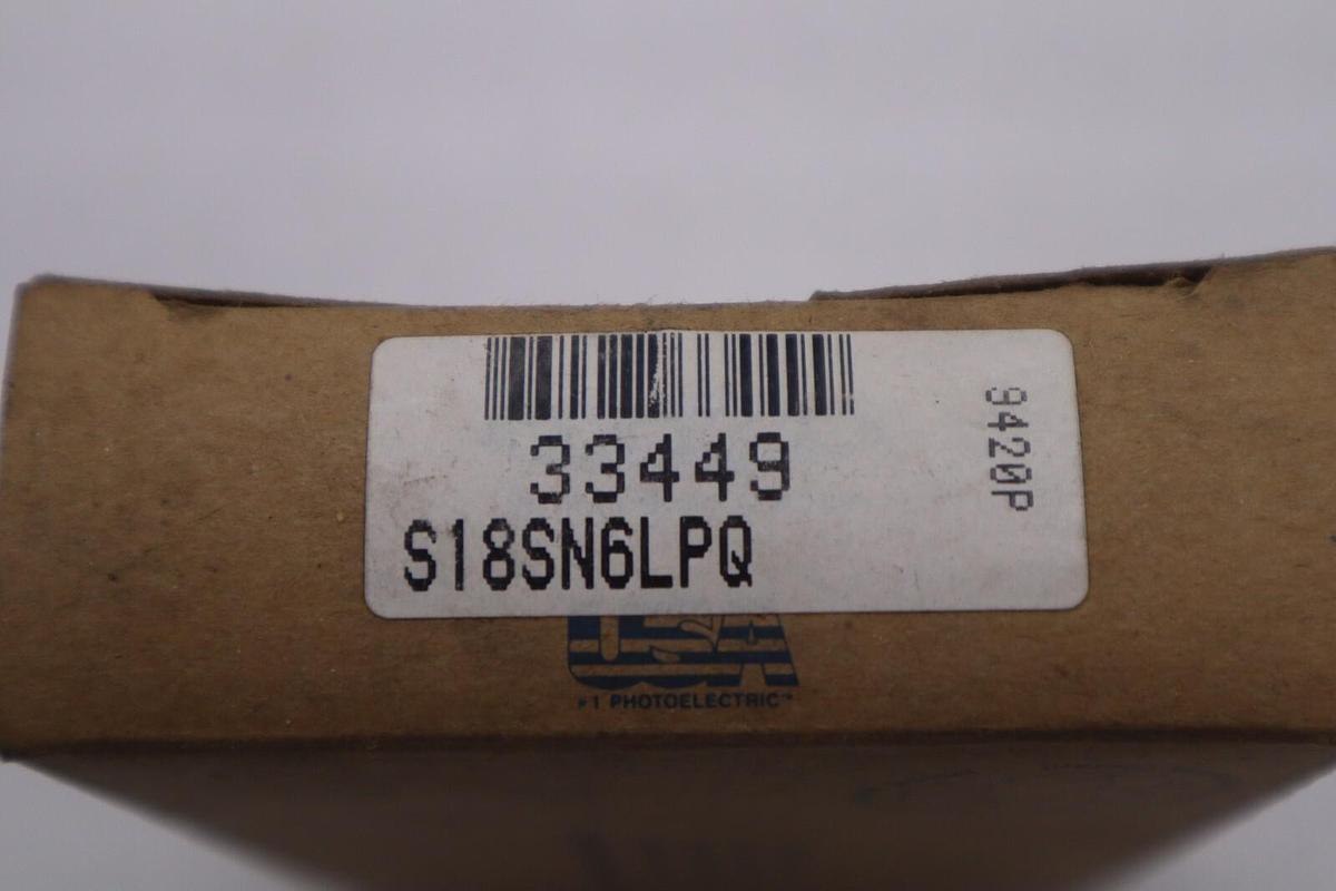 Used Banner Engineering S18SN6LPQ Photoelectric Proximity Sensor STOCK K-3658