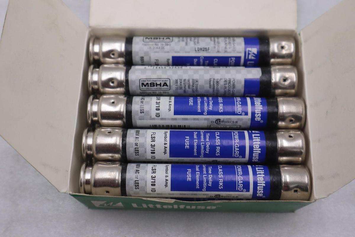 Used NEW OPEN BOX Littelfuse FLSR 3/10 ID Amp Fuses 600V - Lot of 10 STK GF306A