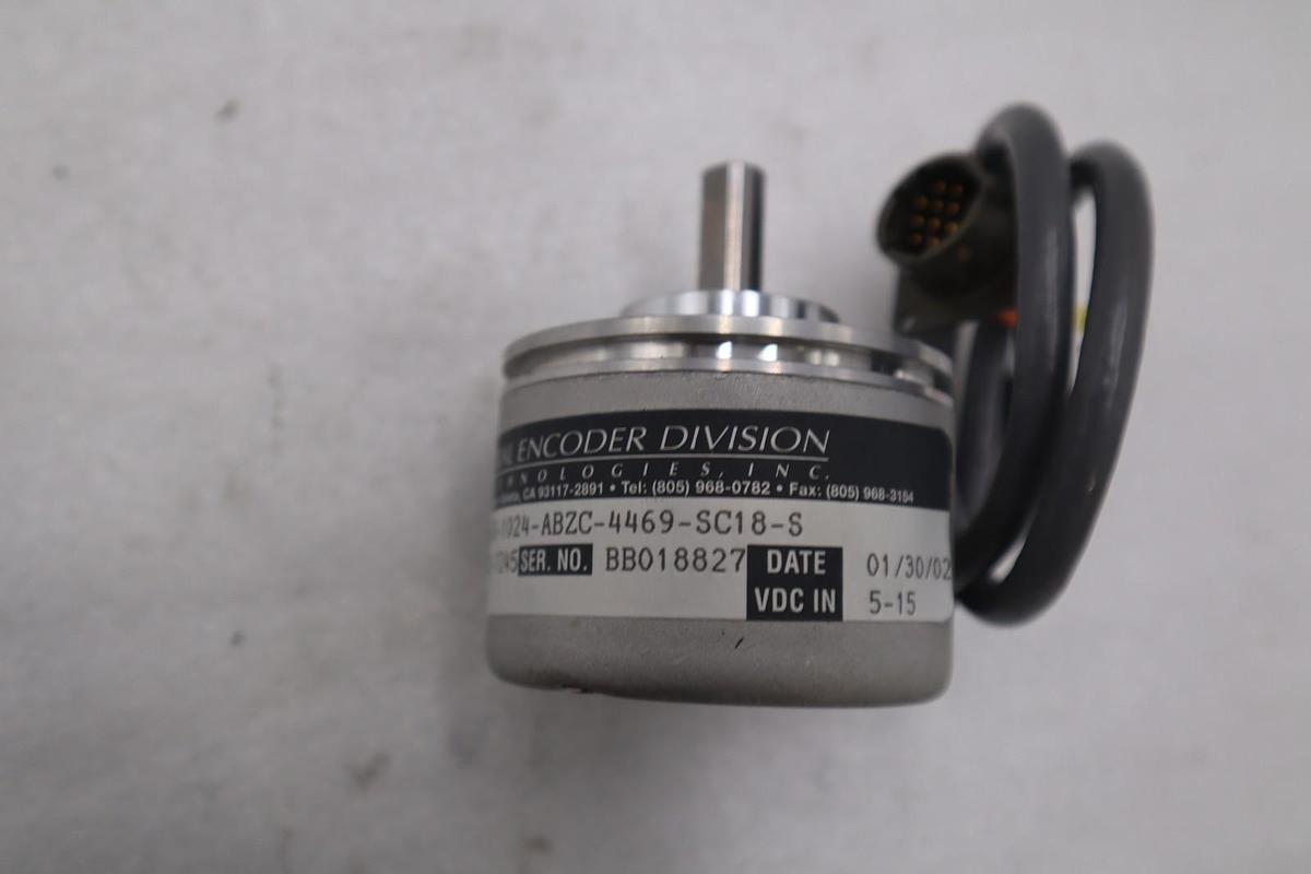 Used BEI INDUSTRIAL ENCODER H25G-SB-1000-ABZC-4469-LED-ED25-S STOCK #2055B