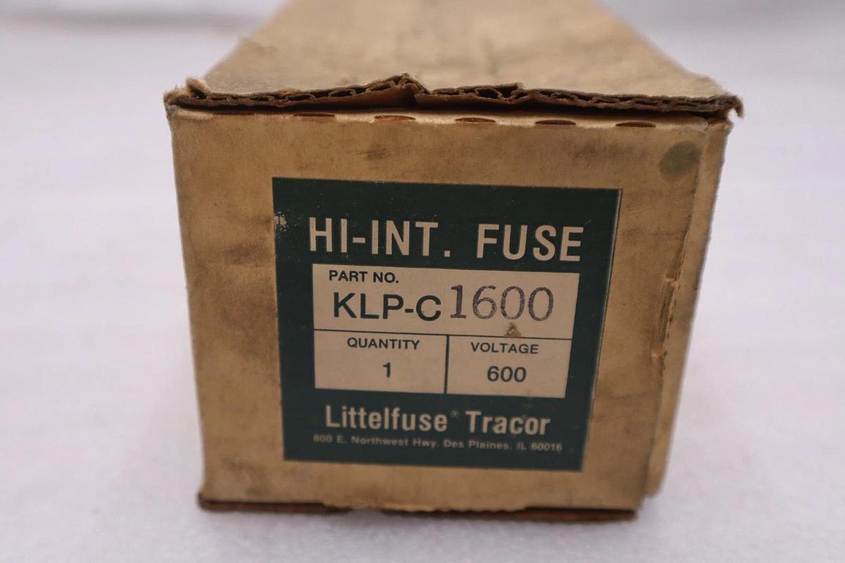 Used Littelfuse KLP-C/ KLPC 1600 Amp Fuse KRP C 600V Class L - STOCK 5804A