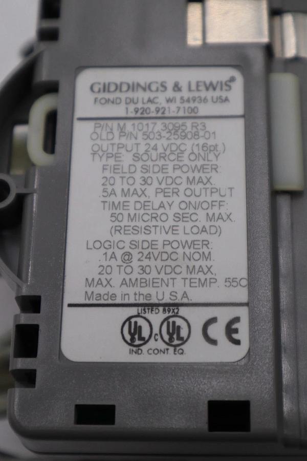 Used GIDDINGS & LEWIS DANAHER MOTION M.1017.3095 R3 / M10173095 R3 MODULE #5998