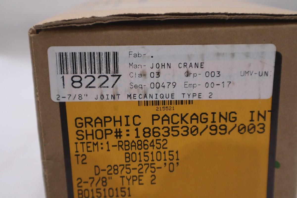 JOHN CRANE FSD-3020 2-7/8" TYPE 2 - NEW IN BOX - STOCK GF942