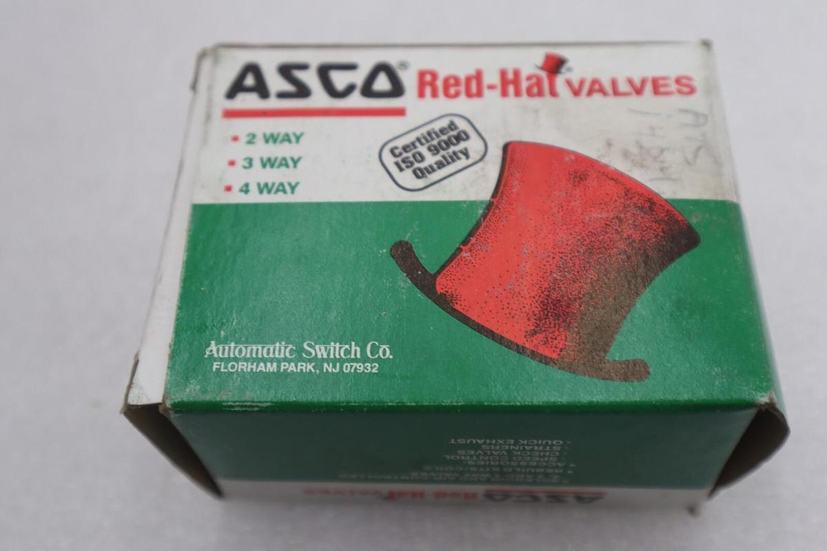 Used NEW OPEN BOX ASCO 8263C3 Red Hat II Solenoid Shutoff Valve 3/8" STK K-2875