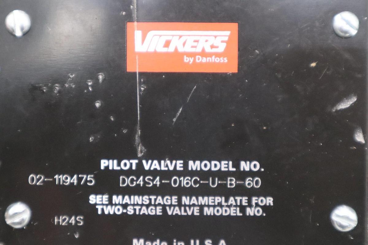 Used EATON/VICKERS, DG4S4-016C-U-B-60 Hydraulic Pilot Valve NEW NO BOX STOCK GF-753