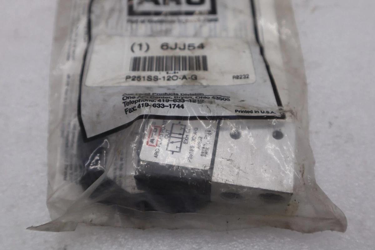 Used ARO 6JJ54 P251SS-120-A SOLENOID AIR CAN VALVE STOCK #K-3648