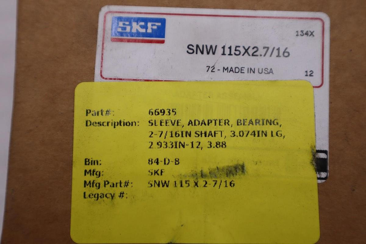 SNW 115x2.7/16 skf standard accessories NEW IN BOX STOCK 5627CC