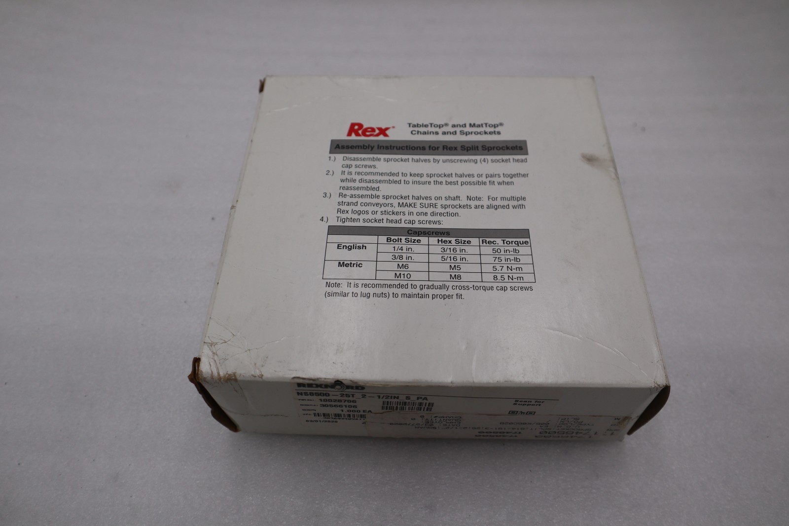 NEW REXNORD NS8500-25T-2-1/2 S PA  SPROCKET NS850025T212SPA STK H1877