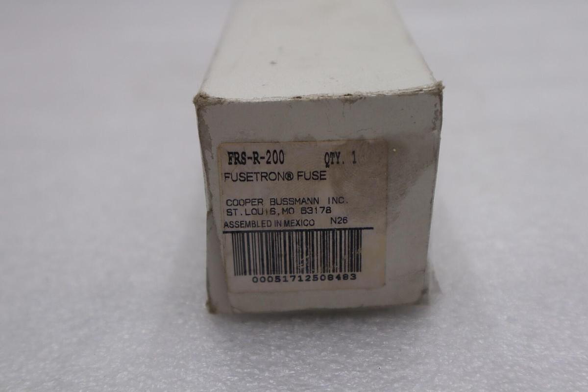 Used BUSSMAN FUSETRON FRS-R-200 DUAL ELEMENT TIME DELAY FUSE STOCK #K-2142