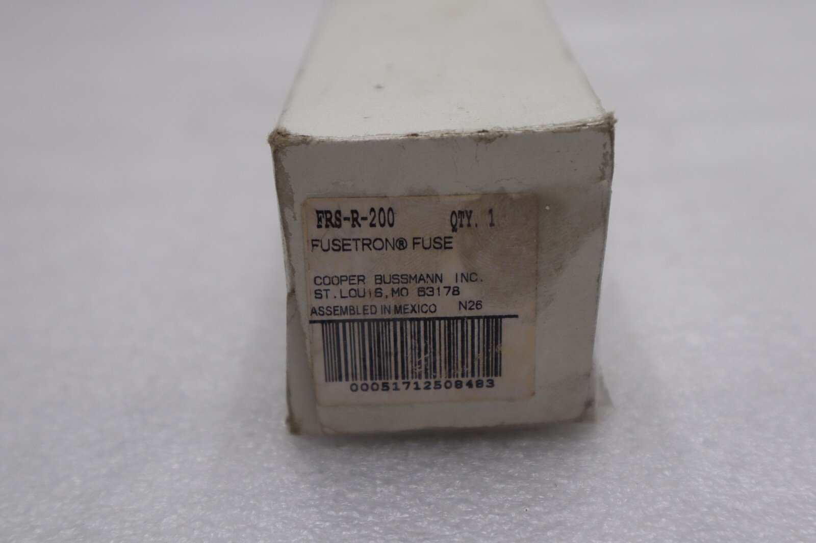 Used BUSSMAN FUSETRON FRS-R-200 DUAL ELEMENT TIME DELAY FUSE STOCK #K-2142