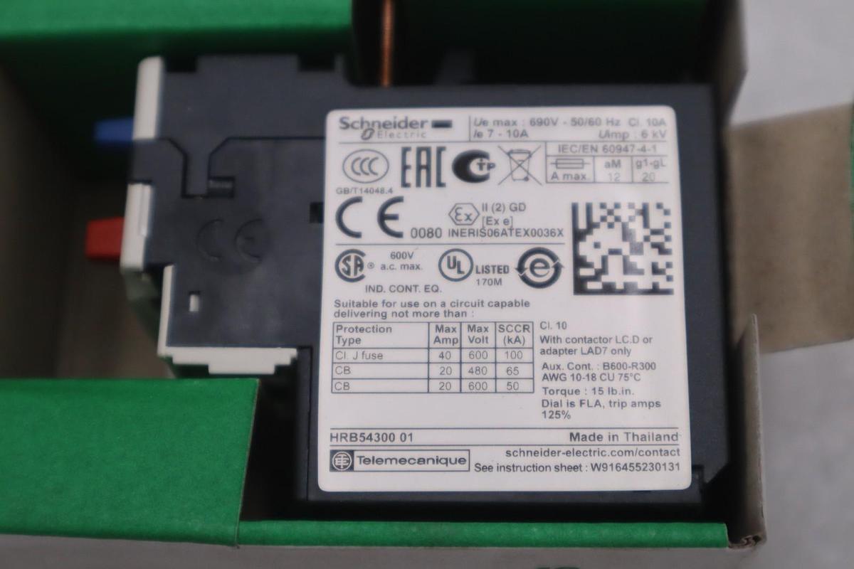 TELEMECANIQUE SCHNEIDER ELECTRIC LRD14 7-10 AMP RELAY - NEW IN BOX - STK K1643A