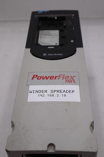 Used ALLEN BRADLEY POWERFLEX 755 DRIVE 5 HP 20G11ND8P0AA0NNNNN MFG. 2014 STOCK 308-A