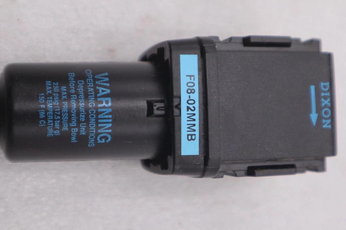 Used DIXON F08-02MMB 250 PSIG 150F FILTER STOCK #K-3337