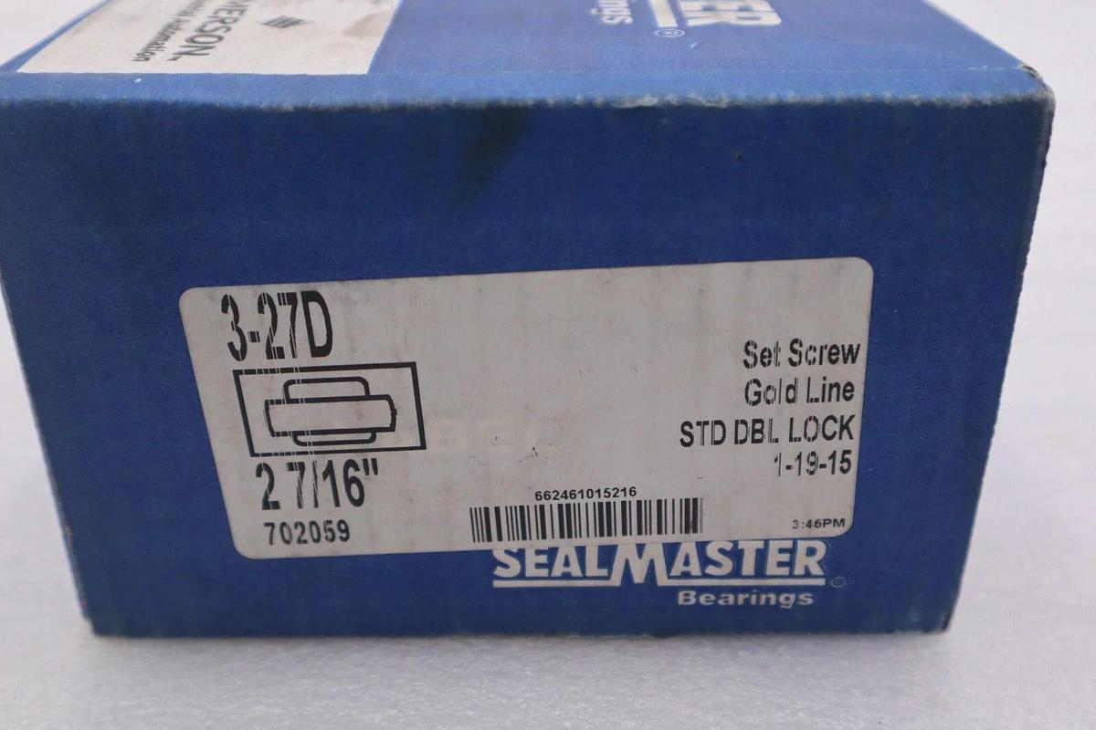 NEW OPEN BOX Sealmaster Goldline Bearing  3-27D   2 7/16" Bore STK 2035-A
