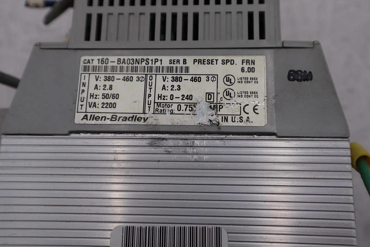 Used Used Allen-Bradley Variable Speed Controller IP20 160-ba03nps1p1 L-145