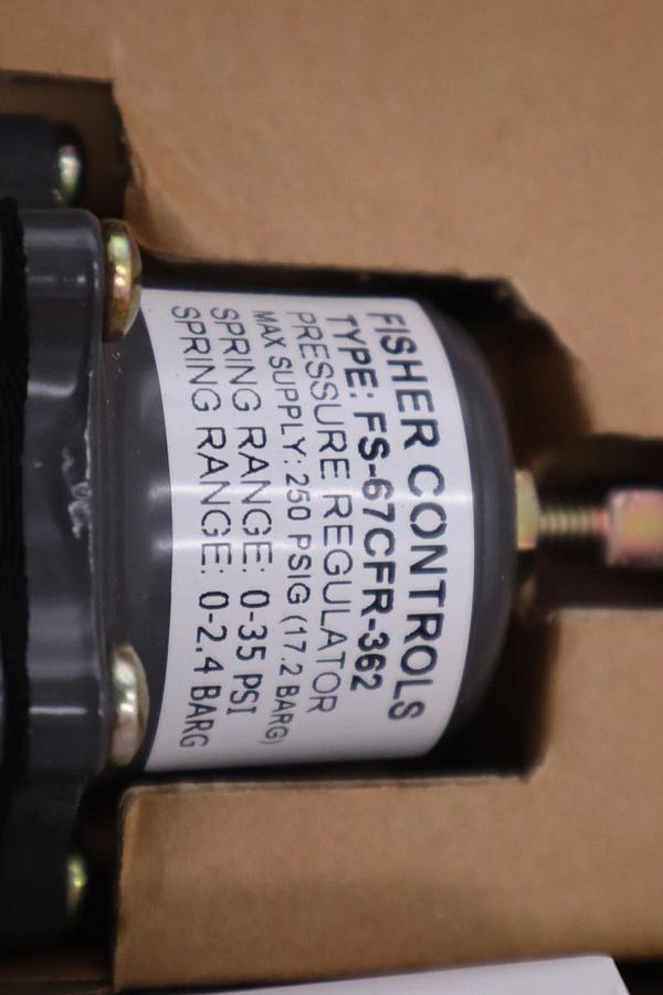 Used NEW FISHER CONTROLS FS-67CFR-362 PRESSURE REGULATOR FS67CFR362 STOCK H65