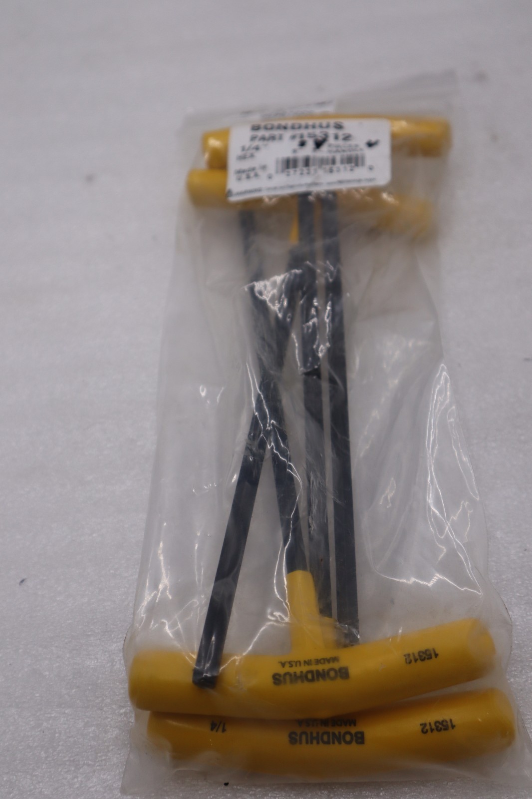 LOT OF 4 - Bondhus 15312 1/4" Hex Tip T-Handle with ProGuard Finish STOCK H1151A