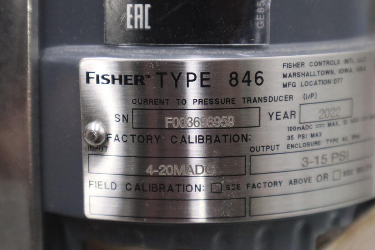 Used ROSEMOUNT FISHER TRANSDUCER 3311DS1J1B1F1  W/ FISHER 67CFR NEW  STOCK G142A