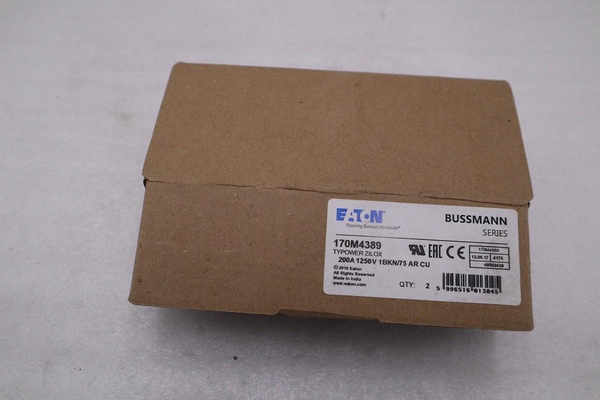 EATON BUSSMANN 170M4389 FUSE 200A 1250V 1BKN/75 AR CU - STOCK GF36A