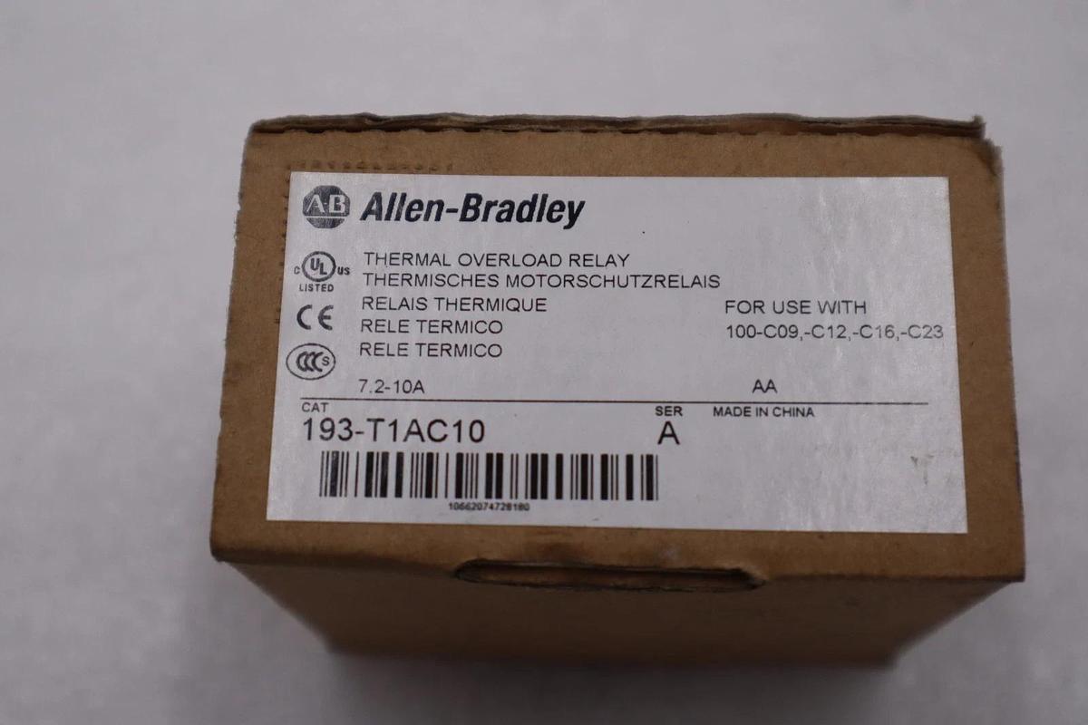 Allen Bradley 193-T1AC10 Ser. A Thermal Overload Relay 7.2-10A STOCK H847A